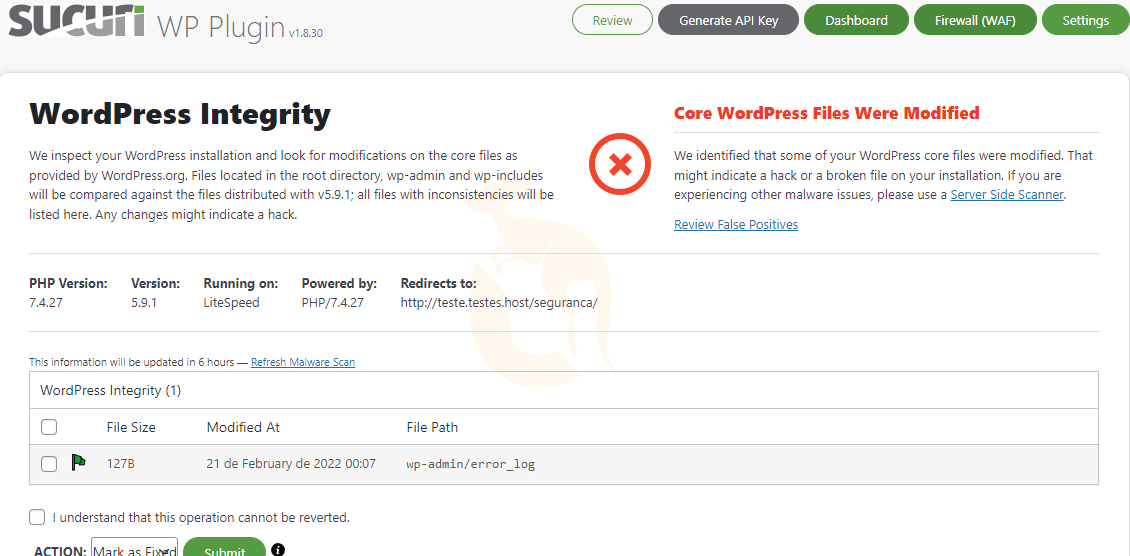 Plugin WordPress Sucuri