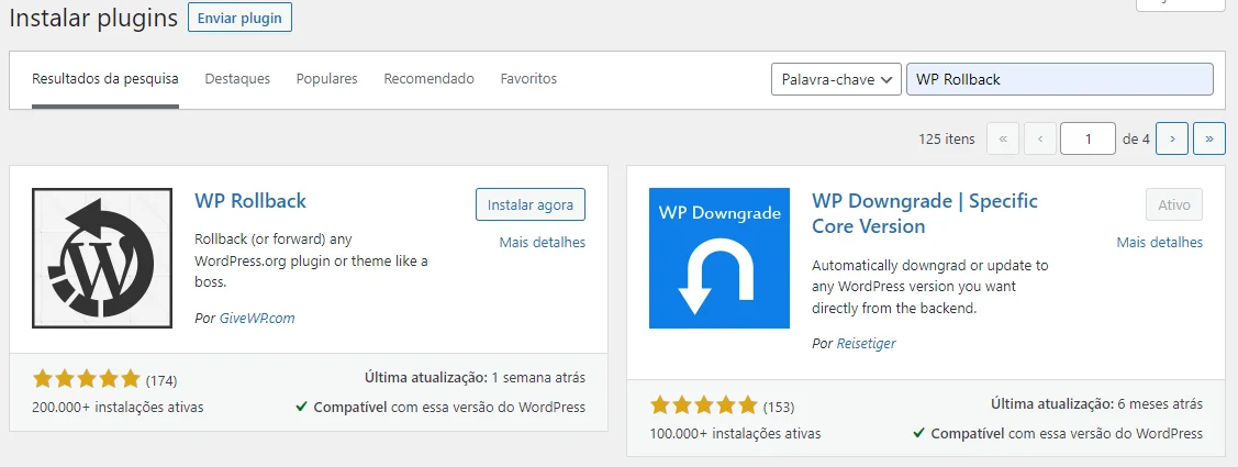 WP Roolback plugin