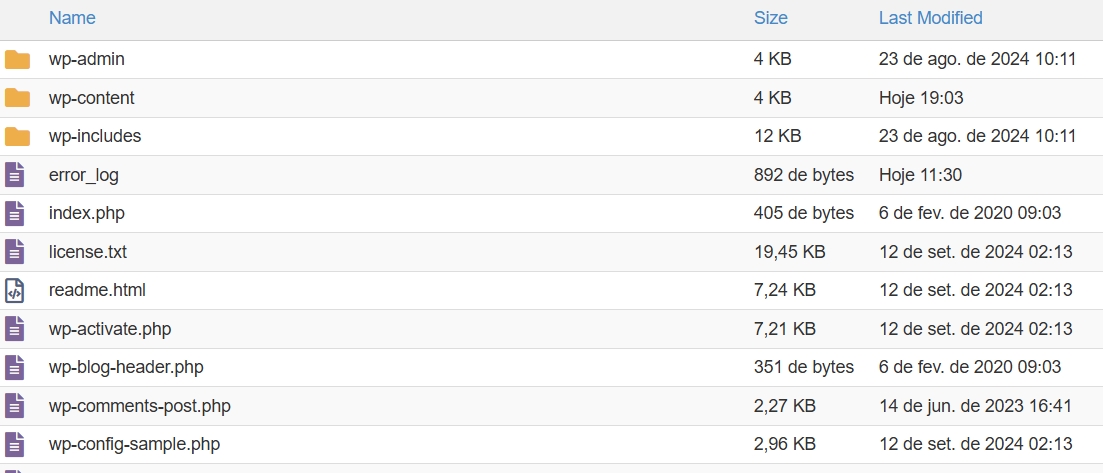 Arquivos de instalacao do wordpress