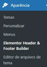 Elementor header & footer