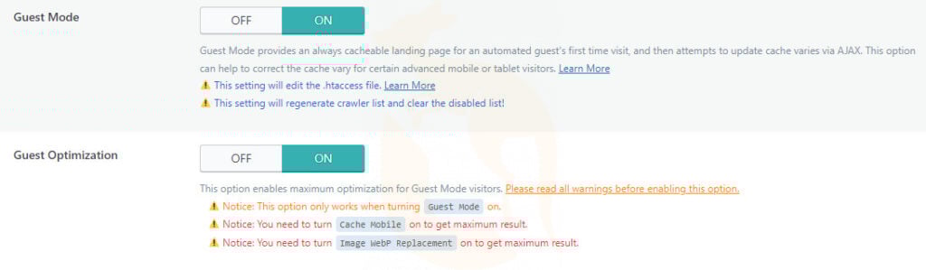 Guest mode guest optimization