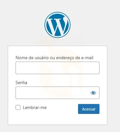 Tela de login ao WP Admin