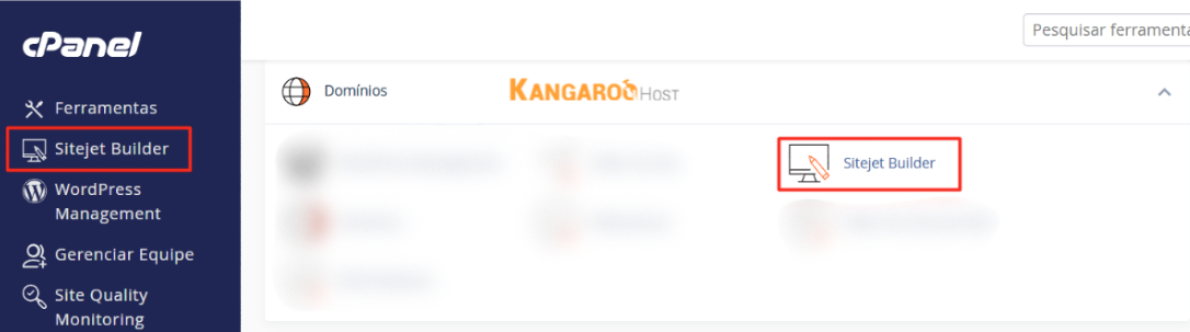 Sitejet builder no cPanel
