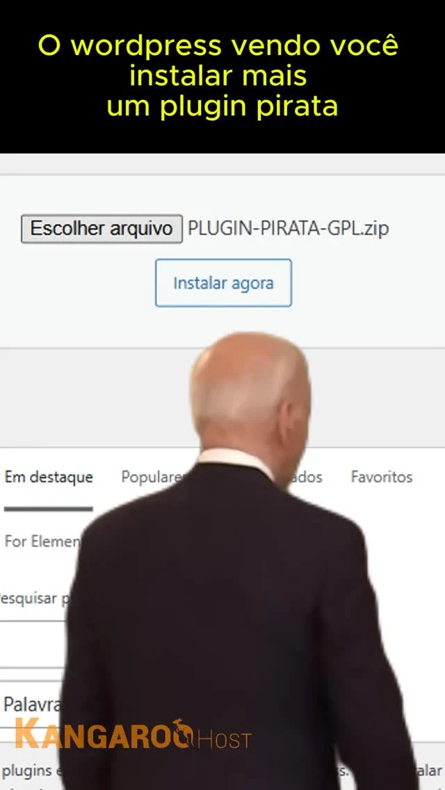 Quem é Jack Sparrow perto do seu site?🏴‍☠️Mas pra não dizer que eu sou ruim, além de Litespeed, RankMath Pro, Elementor Pro e Crocoblock, vou disponibilizar em breve mais alguns plugins ORIGINAIS pra você deixar de ser amador e parar de zoar a sua própria segurança e a dos seus visitantes.Mas espera um tiquin, tá? Porque a Kangaroo não brinca em serviço! 😌